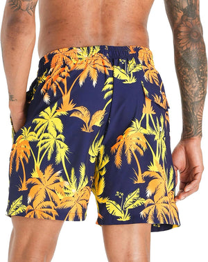 Men'S Quick Dry Swim Trunks with Compression Liner 