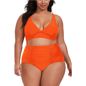 Womens Plus Size High Waist Bikini