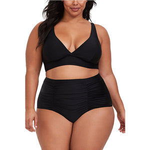 Womens Plus Size High Waist Bikini